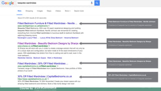 37!
Course by
Fitted Bedroom Furniture & Fitted Wardrobes - Neville Johnson
4 mentions of ‘bespoke’ but no mention of ‘bespoke wardrobe’’!
Fitted Wardrobes - Beautiful Bedroom Designs by Sharps
3 mentions of ‘bespoke wardrobe’’
Fitted Wardrobes - Beautiful Bedroom Designs by Sharps
3 mentions of ‘bespoke wardrobe’!
30% Off Fitted Wardrobes | CapitalBedrooms.co.uk 
4 mentions of ‘bespoke’ but no mention of ‘bespoke wardrobe’’!
 
