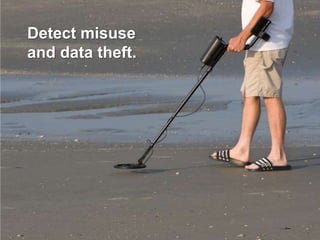 Detect misuse
and data theft.
 