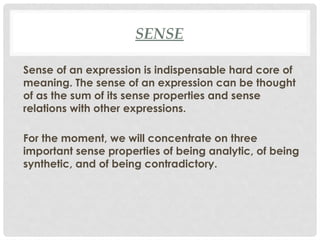 Demonstrate Sense Understanding Sense Properties and Stereotypes in Language and Meaning ...