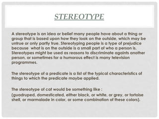 Understanding Sense Properties and Stereotypes in Language and Meaning ...