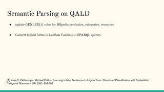 Semantic Parsing with Combinatory Categorial Grammar (CCG) | PPT