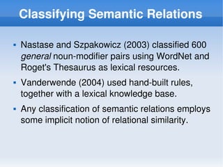 Semantic Relations