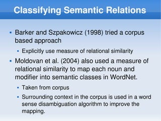 Semantic Relations