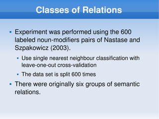 Semantic Relations
