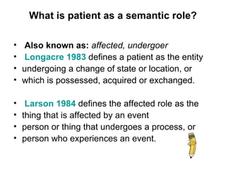 Semantic Roles | PPT
