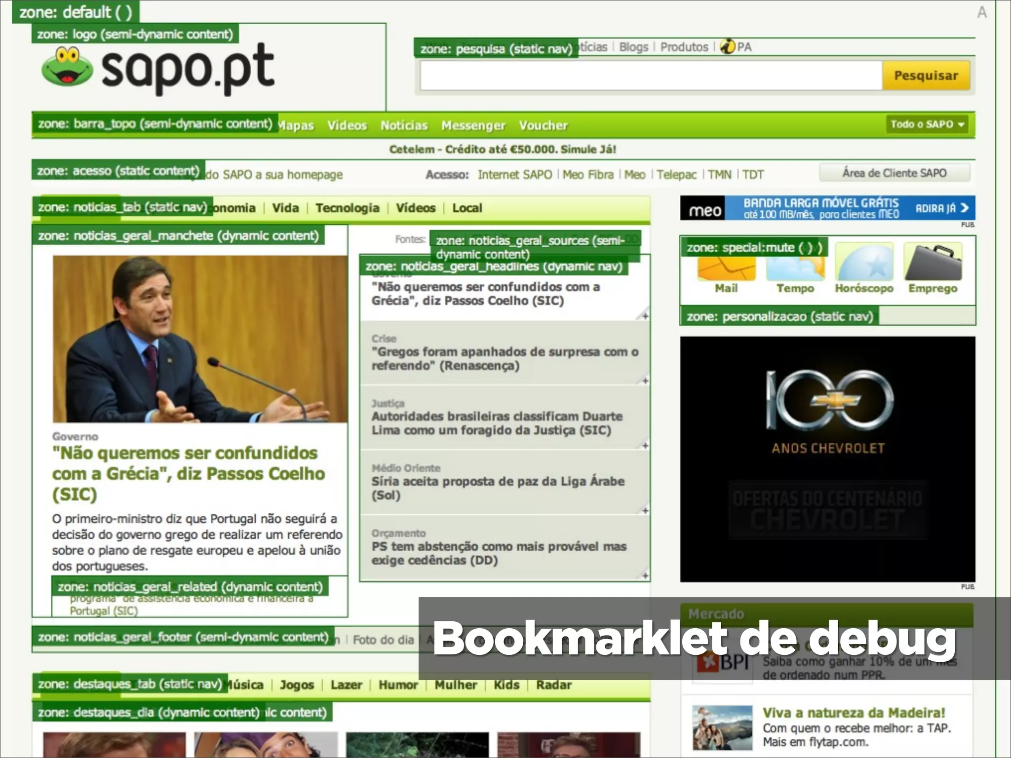 Bookmarklet de debug
 