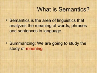 Semantics | PPT | Free Download