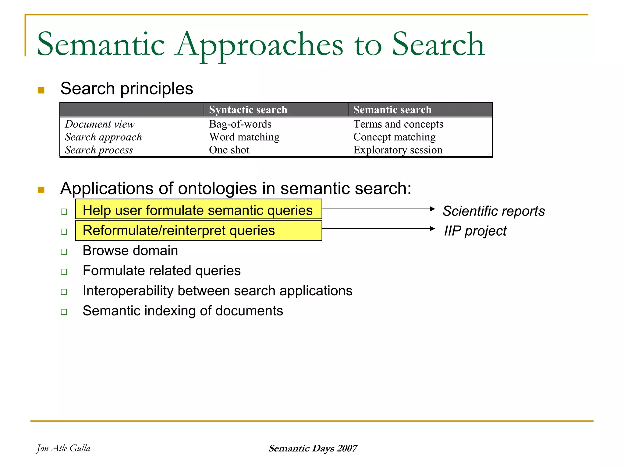 Semantics And Search