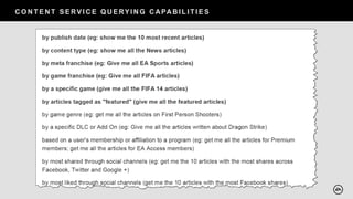 C O N T E N T S E RV I C E Q U E RY I N G C APA B I L I T I E S
 