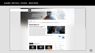 G AM E D E TAI L PAG E : B E F O R E
 