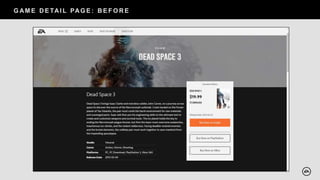 G AM E D E TAI L PAG E : B E F O R E
 