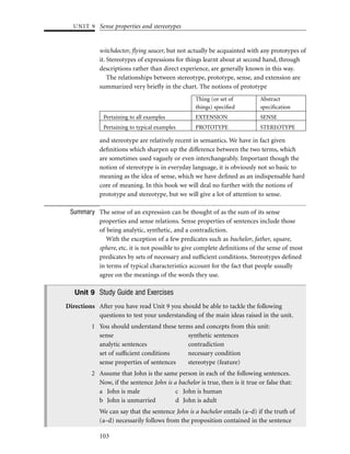 Semantics   session 4a sense properties