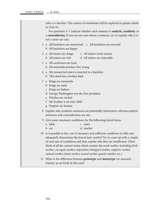 Semantics   session 4a sense properties