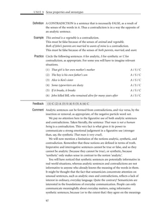 Semantics   session 4a sense properties