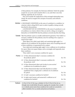 Semantics   session 4a sense properties