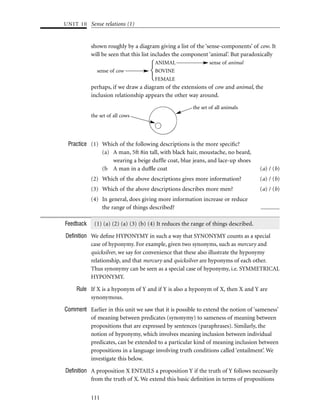 Semantics session 4b sense relations identity and similarity of sense | PDF