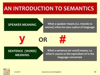 Semantics 17 18 Hong Oanh