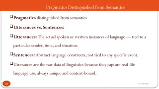 Introducing English Semantics and Pragmatics | PPTX