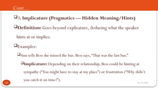 Introducing English Semantics and Pragmatics | PPTX