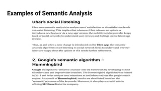Examples of Semantic Analysis
 