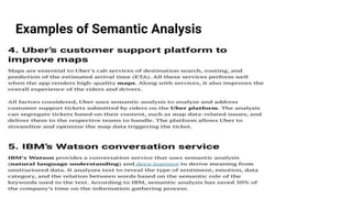 Examples of Semantic Analysis
 