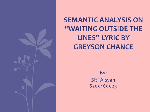 Semantics analysis ppt | PPT
