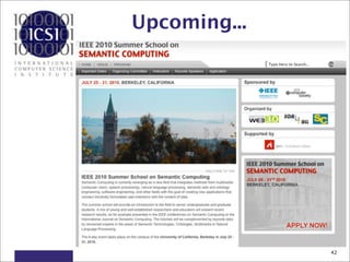 Upcoming...




              42
 