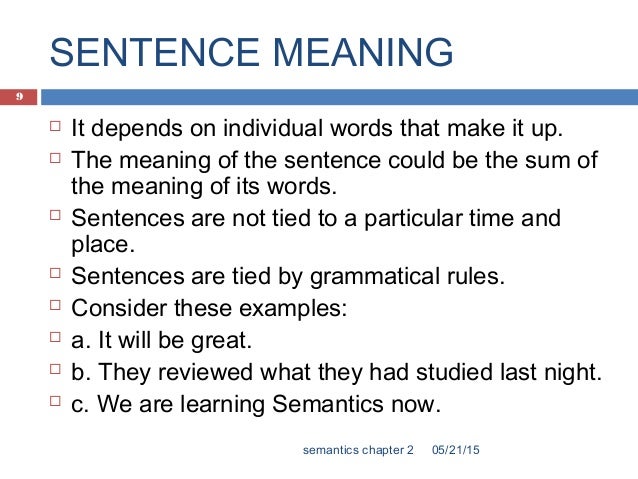 Semantics chapter 2 saeed