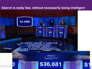 Search is really fast, without necessarily being intelligent