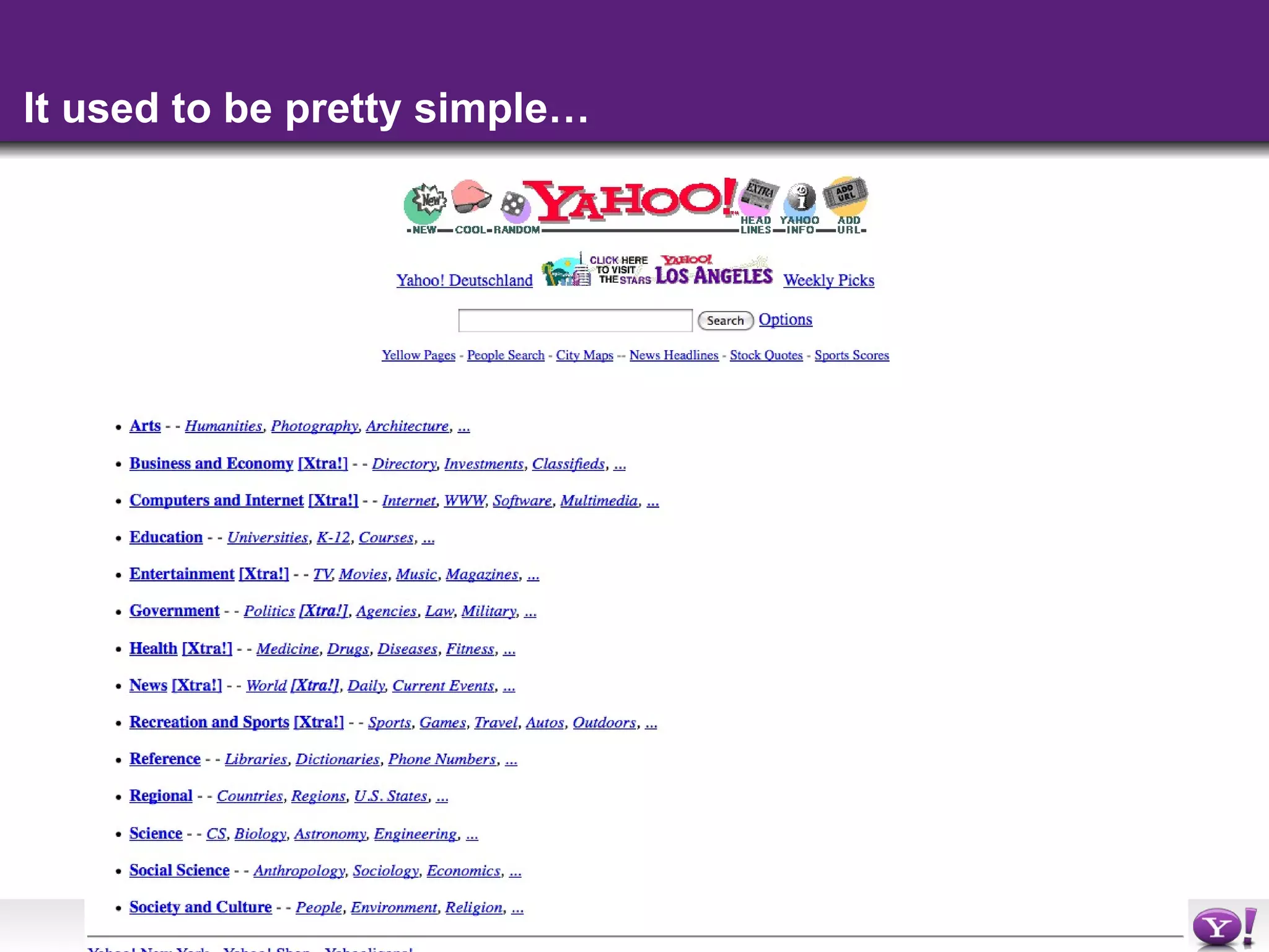 It used to be pretty simple… 