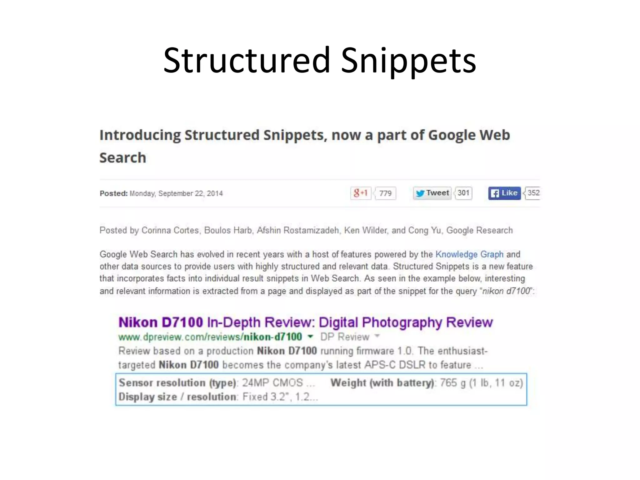 Structured Snippets
 