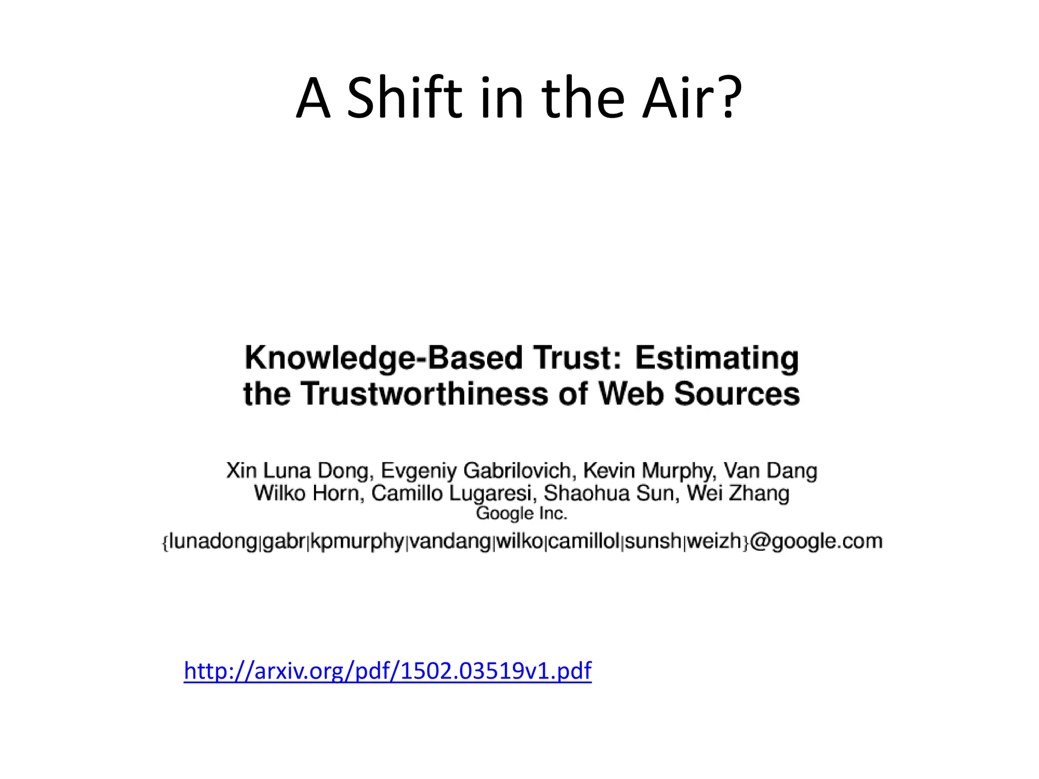 A Shift in the Air?
http://arxiv.org/pdf/1502.03519v1.pdf
 