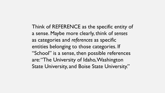 Semantics i sense and reference | PDF | College Education | Education