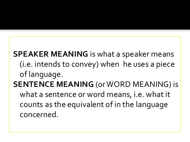 speaker in a sentence