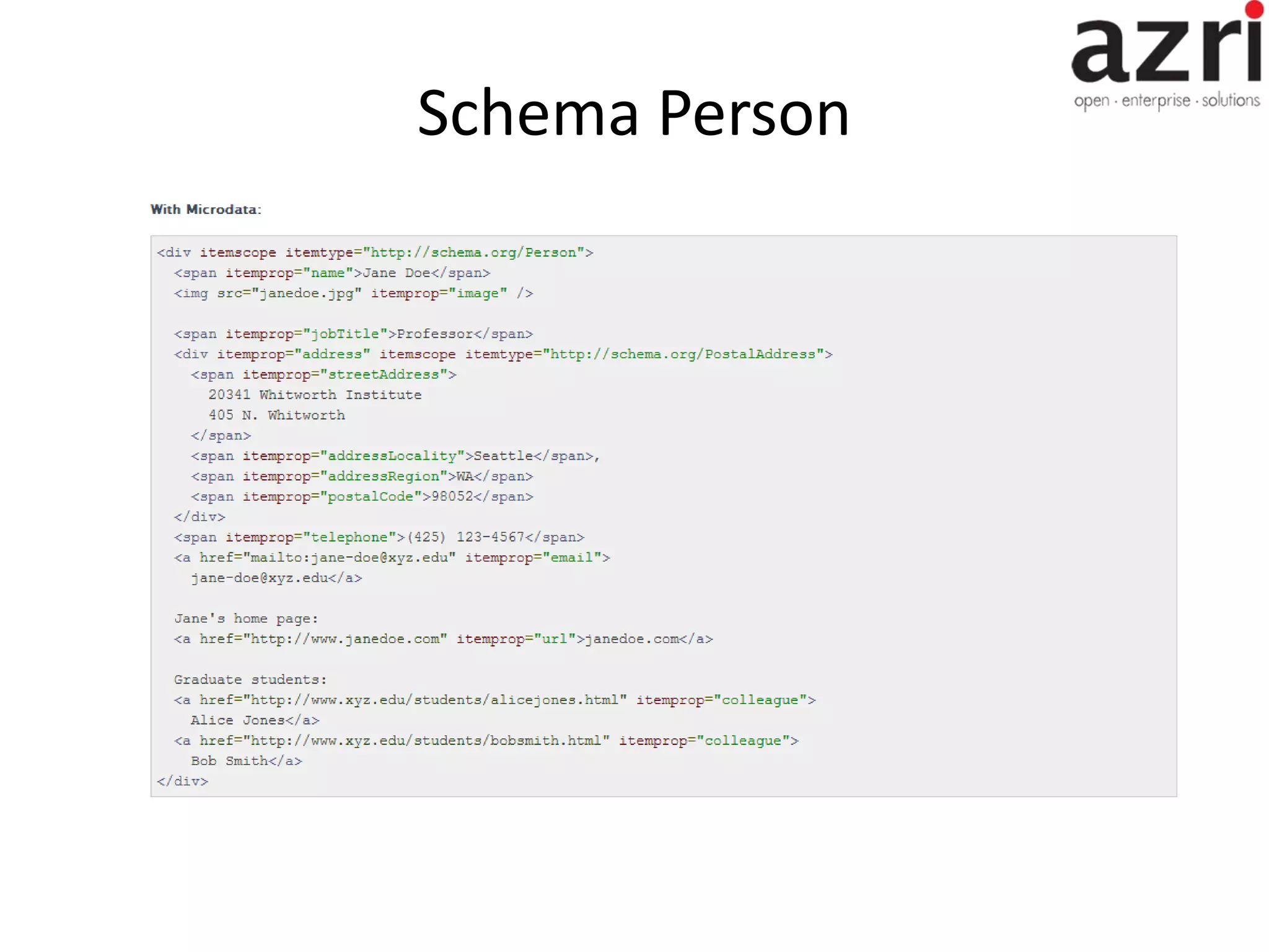 Schema Person 