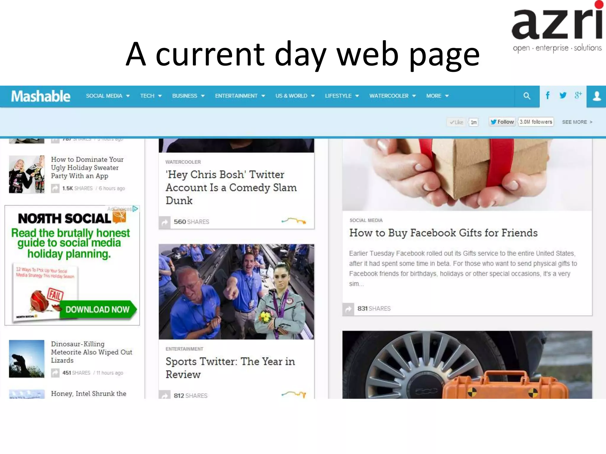 A current day web page 