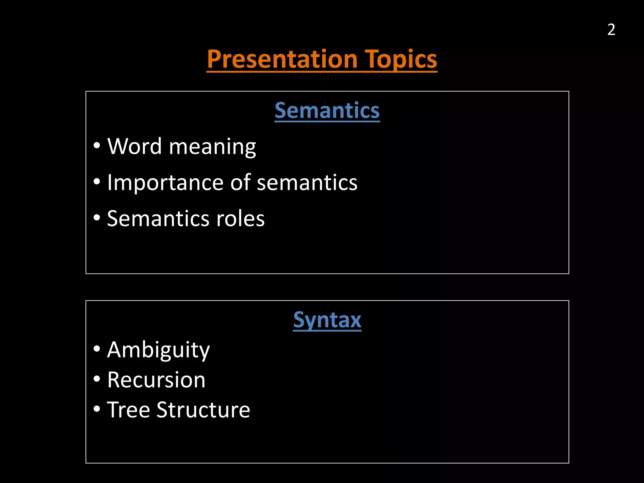 Syntax & Semantics | PPTX
