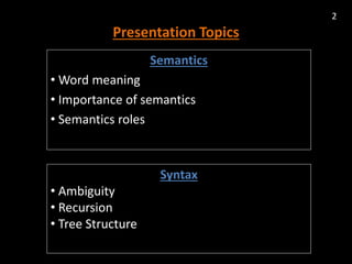 Syntax & Semantics | PPTX