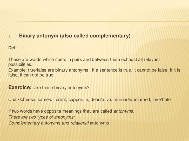 Worksheets Example Of Antonyms semantics 10 4 binary antonym