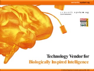 Technology Vendor for Biologically Inspired Intelligence semantic  system ag Zurich-Switzerland 