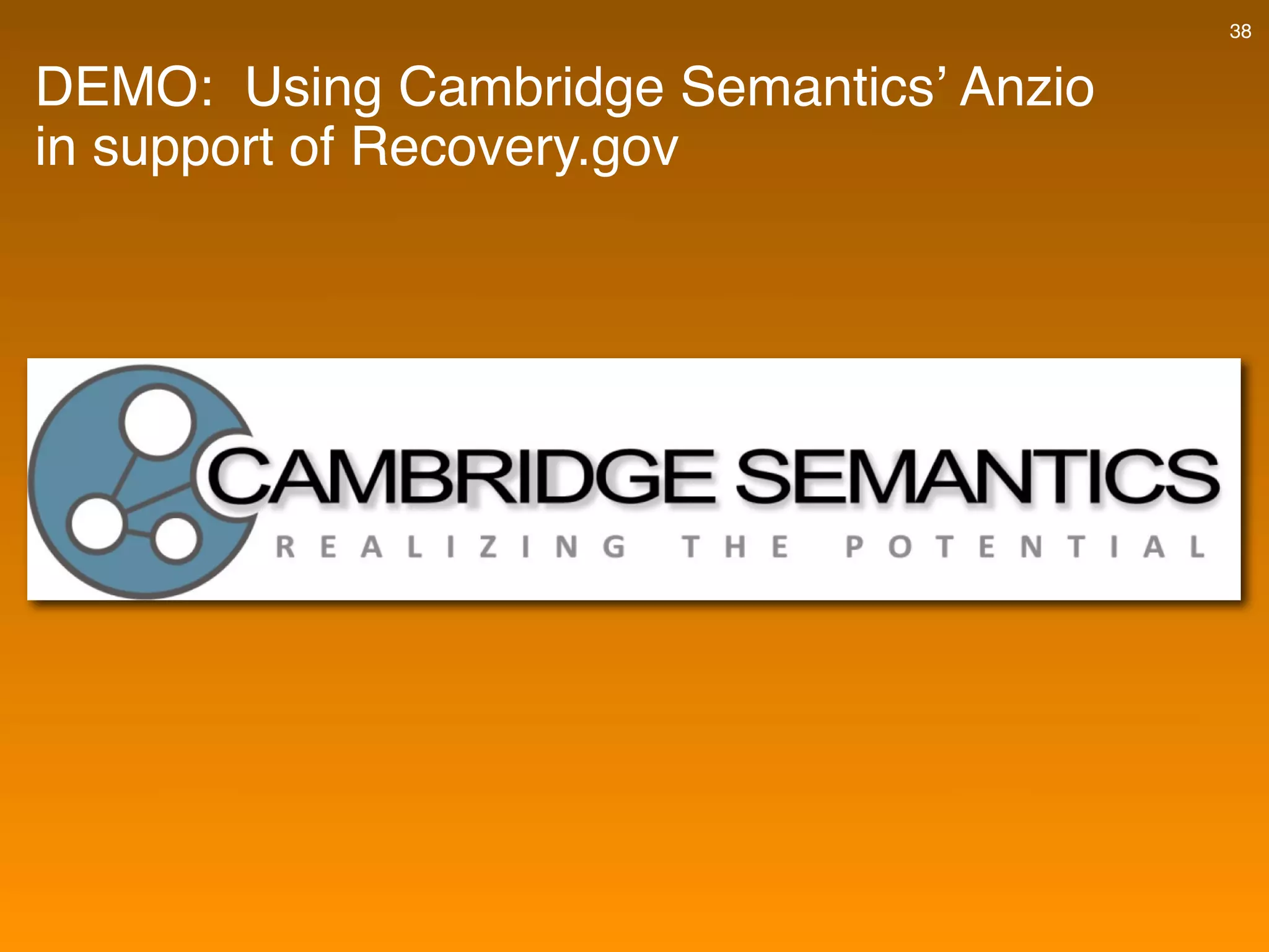 Semantic Technology Solutions For Recovery Gov And Data Gov With Transparency Openness And Collaboration