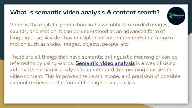 Semantic Video Analysis | PPTX