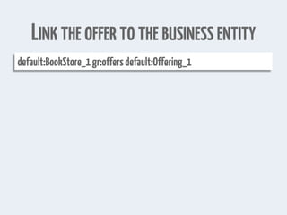 default:BookStore_1gr:offersdefault:Offering_1
LINK THE OFFER TO THE BUSINESS ENTITY
 