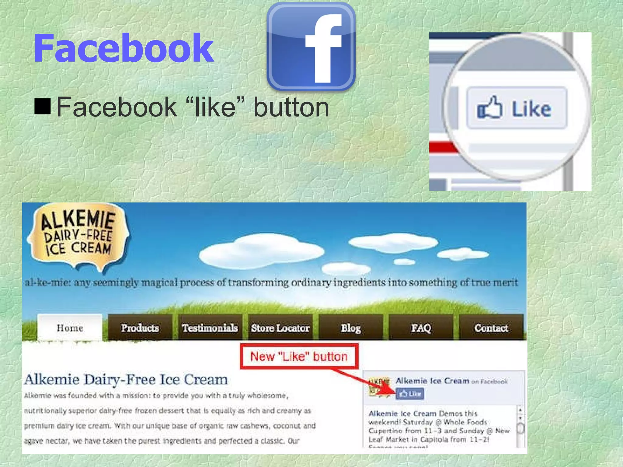 Facebook  Facebook “like” button 