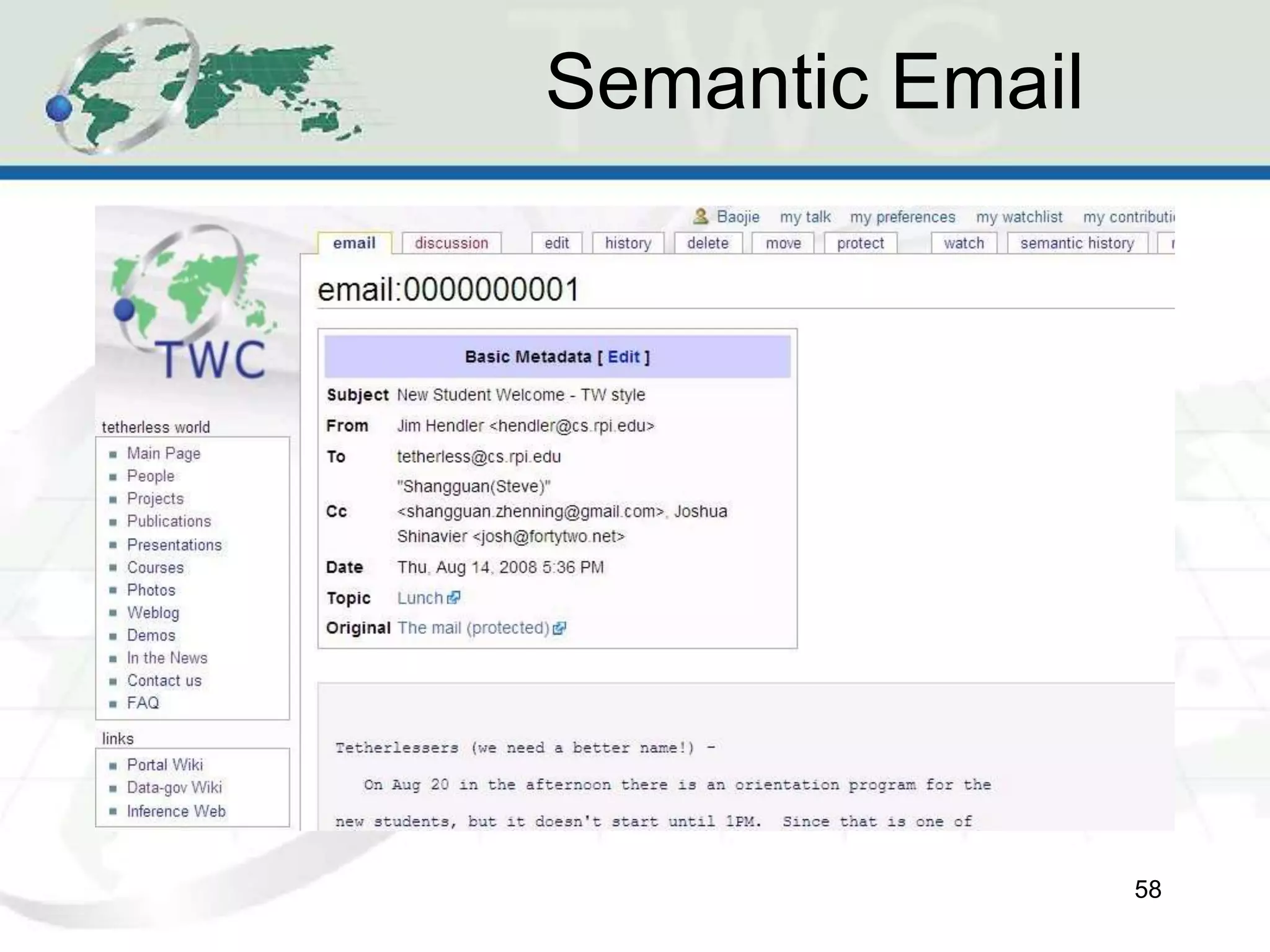 Semantic Email
58
 