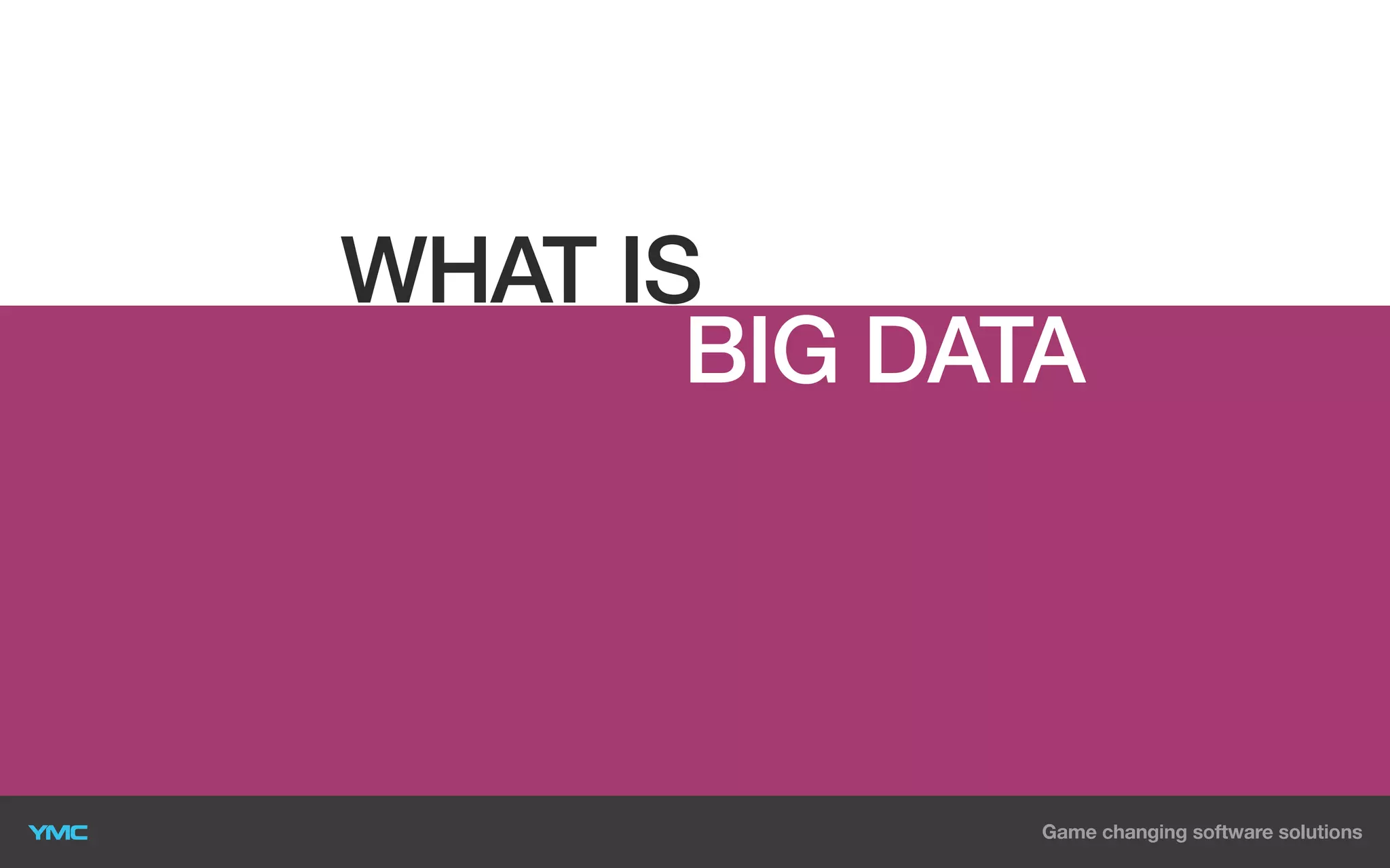 WHAT IS
BIG DATA

 
