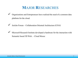 Semantic web on Cloud Infrastructure | PPT | Free Download