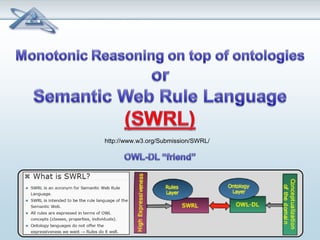 http://www.w3.org/Submission/SWRL/ 
 