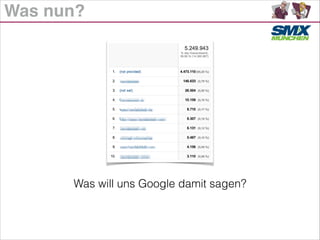 Was nun?
Was will uns Google damit sagen?
 