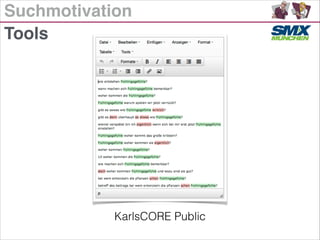 Suchmotivation
Tools
KarlsCORE Public
 